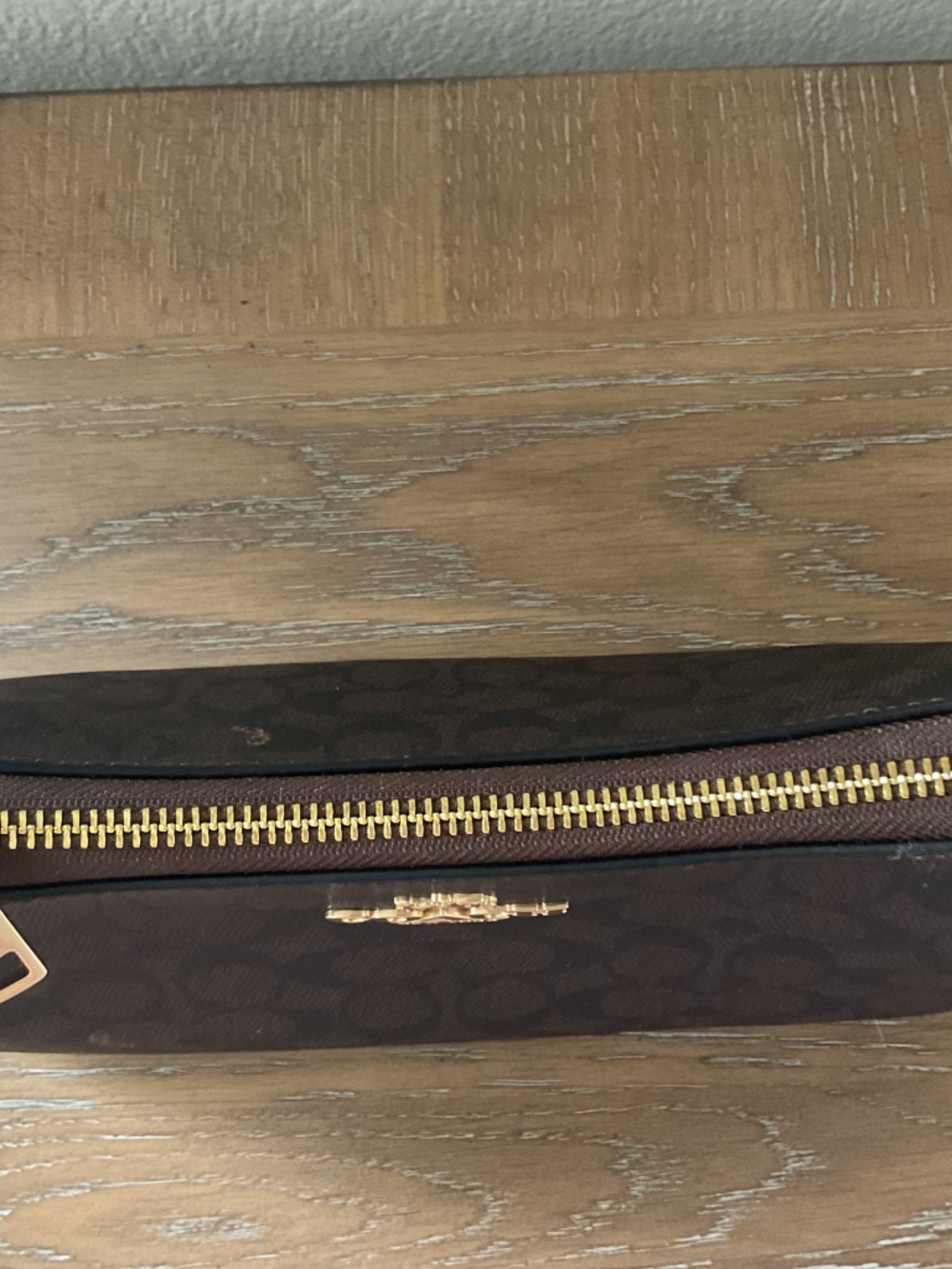 Coach Teri Shoulder Bag In Canvas Signature Canvas/Gold/Walnut/Black - Picture 3 of 11